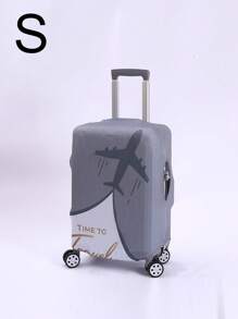 Airplane Pattern Luggage Cover Elastic Durable For Travel Suitcase Cover Dust-Proof School Supplies Back to School Stuff College Dorm Essentials for Student - Grey - View 1