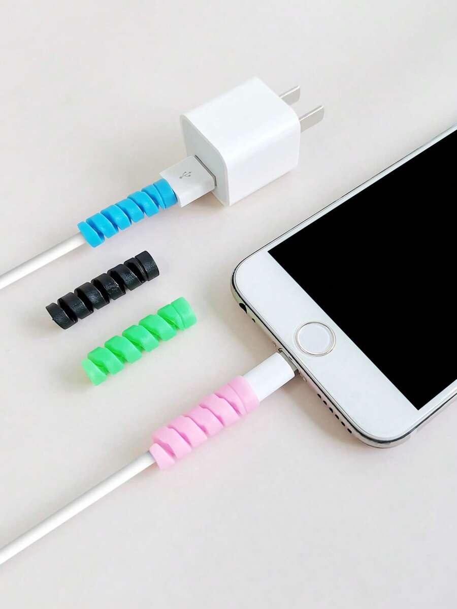 4入組簡約風數據線保護頭 - 彩色 - 查看 1