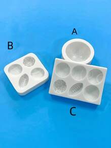 1 Bóng Đá Bóng Đá Bóng Rổ Bóng Chày Bóng Bầu Dục Khuôn Silicon Bộ Cho DIY Fondant Làm Kẹo Khuôn Sô Cô La Món Tráng Miệng Đá viên Kẹo Cao Su Đất Sét Xà Phòng Bánh Quy Thạch Cao Nhựa Bánh Cupcake Topper Khuôn Trang Trí Bánh - trắng - Xem 2