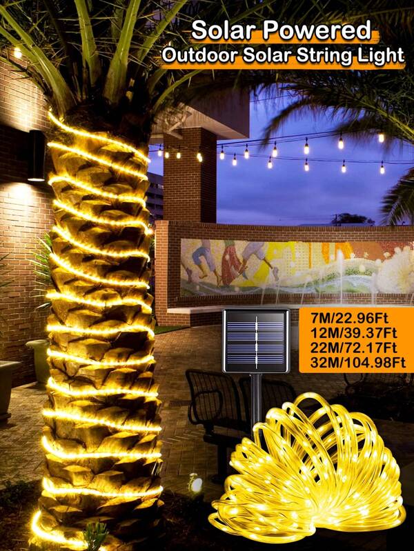 1pc ABS String Light, Fashionable Extendable Decorative Light For Party, Outdoor Garden Lighting For Pathway, Yard, Patio