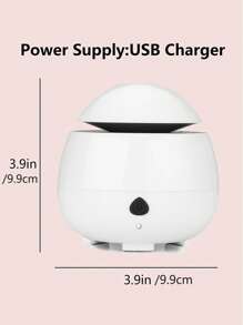 1入組迷你USB超聲波精油擴散器 - 黑與白 - 查看 5