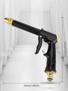 1pc Portable High Pressure Water Hose Nozzle Spray, Adjustable Garden Hose Nozzle Spray Car Washing And Pet Cleaning Tools - Black - View 3