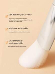 1pc Multifunctional Facial Sheet Brush - Silver - View 6