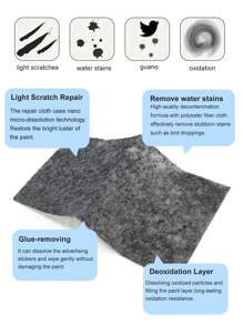 Nano Magic Car Scratch Remover Cloth, Multipurpose Scratch Repair Cloth, Nanomagic Cloth For Car Paint Scratch Repair - Black - View 4