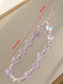 蝴蝶裝飾手機掛繩