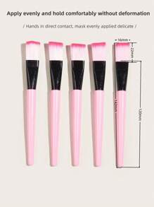 Fiber Hair Mask Brush 5 pcs-Pink, Kabuki Makeup Brush Eyeshadow Blush Face Powder Makeup Brush, Mineral and Liquid Makeup Makeup Brush - Pink - View 4