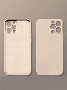 Smooth Touch Plain Phone Case - Khaki - View 2