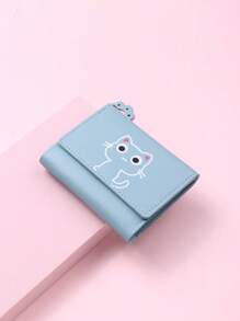 Coin Wallet Cat Pattern Claw Charm PU