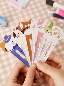 30入組卡通可愛動物形狀書籤紙質多用途閱讀書籤