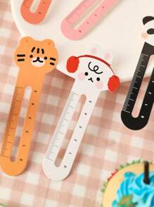 30入組卡通可愛動物形狀書籤紙質多用途閱讀書籤