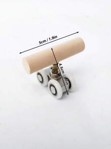 1pc Wooden Random Color Parrot Skate Shoes For Bird For Play - Multicolor - View 3