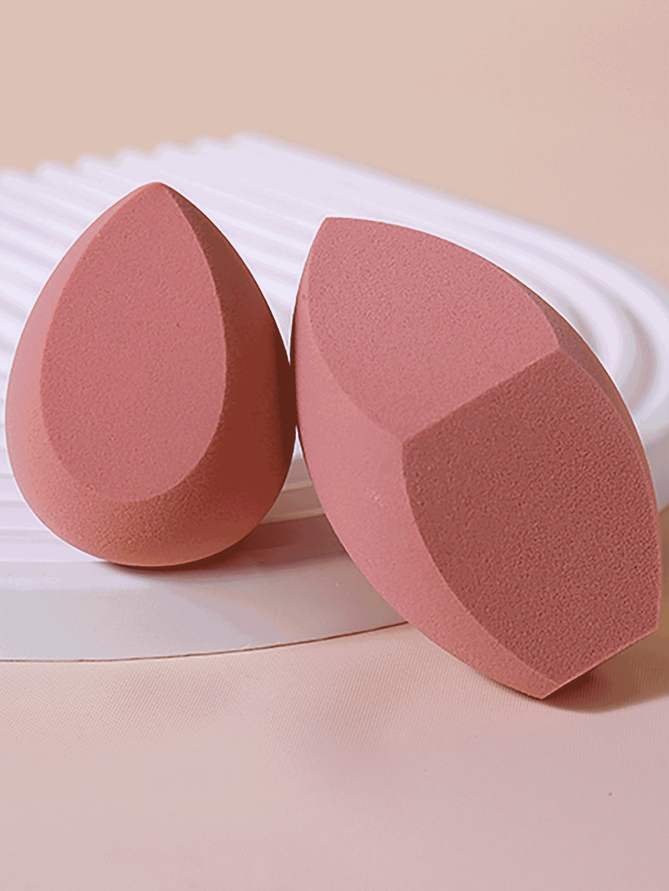 Q 2入組化妝海綿 - 藕粉色 - 查看 2