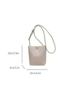 Mini Bucket Bag Solid Color Lightweight Fashion White-Collar Workers College Work Business Commute Office For Anniversary For Couple For Birthday Gift On Valentine Day Present Gifts For Teachers Women Phone IPhone Bag Pouch Phone For Women Wallet Purse Wallet