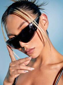 SHEIN ICON 1副女性無框時尚太陽眼鏡適合夏天