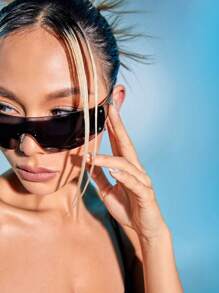 SHEIN ICON 1副女性無框時尚太陽眼鏡適合夏天