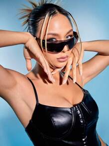 SHEIN ICON 1副女性無框時尚太陽眼鏡適合夏天