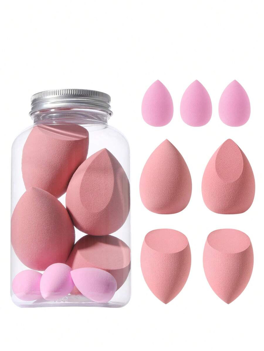 CÁI Mút trang điểm + Hộp đựng, Thích hợp cho kem che khuyết điểm dạng kem & phấn, ứng dụng trang điểm dạng bột - Nhiều màu - Xem 1