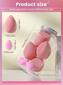 CÁI Mút trang điểm + Hộp đựng, Thích hợp cho kem che khuyết điểm dạng kem & phấn, ứng dụng trang điểm dạng bột - Nhiều màu - Xem 2