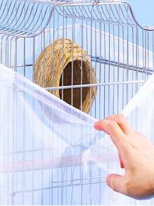 1入組網紗套適用於鳥籠適用於防濺 - 白色 - 查看 2