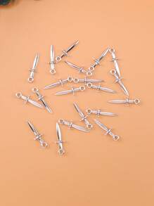 20pcs/set Creative Zinc Alloy Dagger DIY Pendant For Women For DIY Jewelry Making - Ancient Silver - View 1