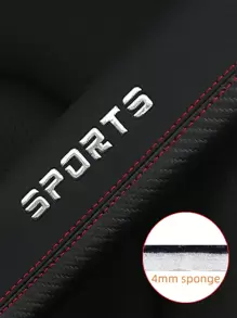 MEIKAXIU 1pc Letter Graphic PU Car Seat Belt Cover