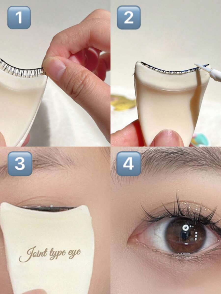 1入組假睫毛夾 - 米色 - 查看 1