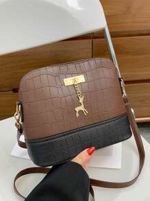 金屬鹿裝飾手提袋的鑰匙扣,diy鑰匙鏈迷人配件