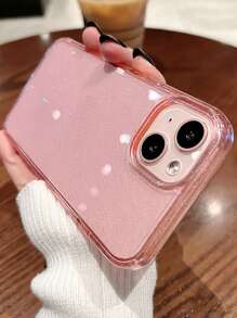 Apple Basic Phone Cases Clear Glitter Phone Case - Baby Pink - View 2
