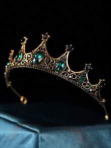 Rhinestone Decor Headband - Green - View 3