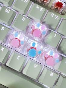 4 nắp chìa khóa thiết kế móng vuốt mèo sáng tạo - Nhiều màu - Xem 1