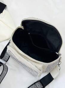 迷你腰包鉚釘裝飾 - 白色 - 查看 3