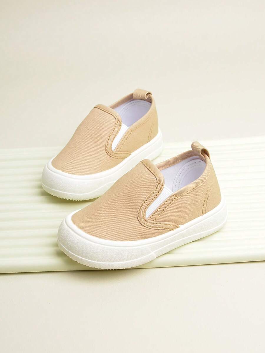 Giày thể thao khối màu cho bé trai, Giày lười thể thao ngoài trời - Màu Khaki - Xem 1