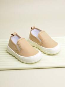 Giày thể thao khối màu cho bé trai, Giày lười thể thao ngoài trời - Màu Khaki - Xem 6