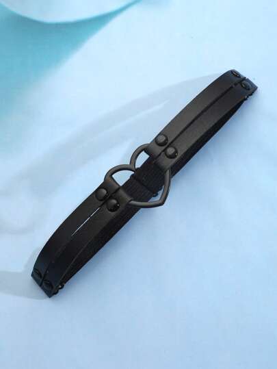 1pc Women Heart & Studded Decor Fashion Garter Belt For Decoration Valentines