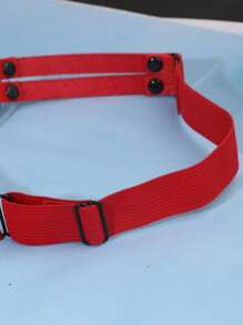 ROMWE 1pc Women Heart & Studded Decor Fashion Garter Belt For Decoration - Red - View 3