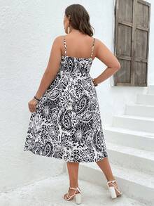 SHEIN LUNE Plus Allover Floral Print Cami Dress