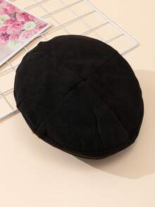 1 chiếc mũ nồi thời trang trang trí trái tim cho cả nam và nữ cho cuộc sống hàng ngày - màu đen - Xem 2