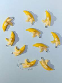 10pcs/set Resin Banana DIY Pendant - Multicolor - View 3