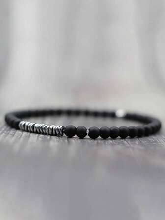 1 pulsera de cuentas de piedra bohemia para hombre para decoración diaria regalo de joyería moda Punk Popular para una apariencia elegante