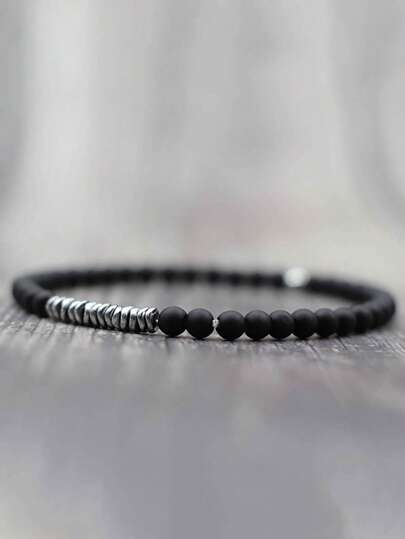 1 pulsera de cuentas de piedra bohemia para hombre para decoración diaria regalo de joyería moda Punk Popular para una apariencia elegante