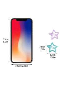 10入組星形設計髮夾 - 彩色 - 查看 3