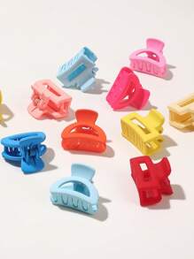 20pcs Solid Hair Claw - Multicolor - View 5
