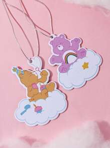 SHEIN X Care Bears 3入組雲朵設計汽車掛飾 - 彩色 - 查看 5