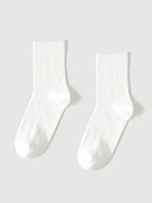 男士素色中筒襪