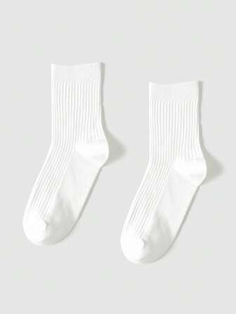 Hombres Calcetines de tripulación unicolor