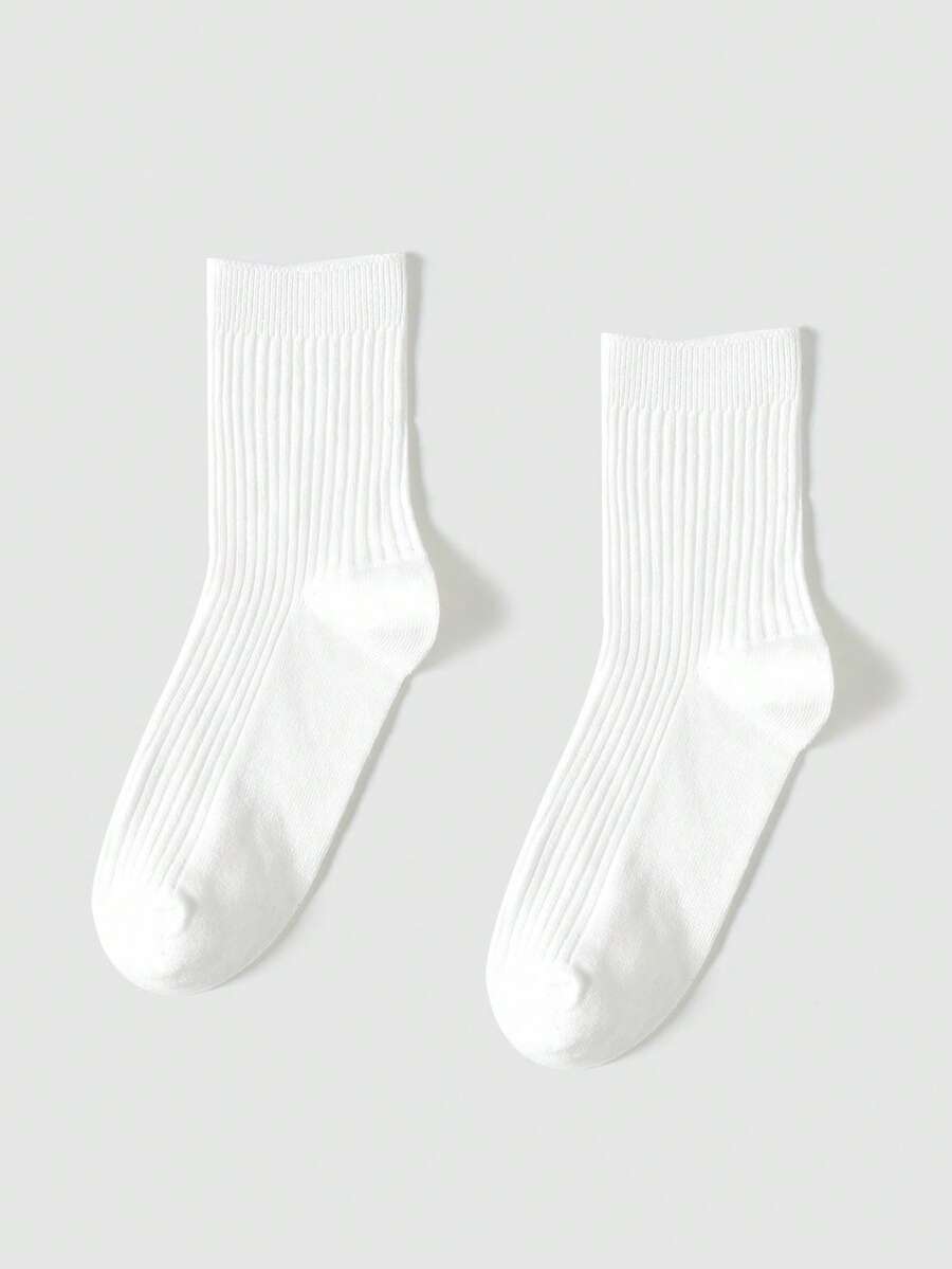 男士素色中筒襪