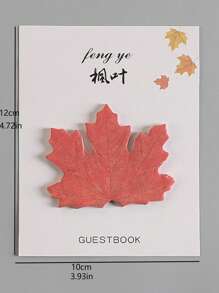 1 Chiếc Lá Thiết Kế Giấy Ghi Chú Màu Đỏ, Sáng Tạo Đa Năng Dễ Dàng Giấy Dán Ghi Chú Cho Sinh Viên, Văn Phòng - Đỏ - Xem 3