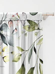 Cottagecore 1 pieza Cenefa de cortina poliéster ventana con patrón de hoja para - Multicolor - Ver 4