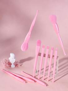 10pcs Synthetic Hair Makeup Brush Set For Face And Eyes, Including Eyeshadow Blending Brushes,Brush Set,Makeup Brush Kit,Make Up Brush Set,Make Up Set Complete,Makeup Brush Set,Complete Makeup Kit,Brush Kit,Brushes Makeup Set,Makeup Gift Set - Pink - View 2