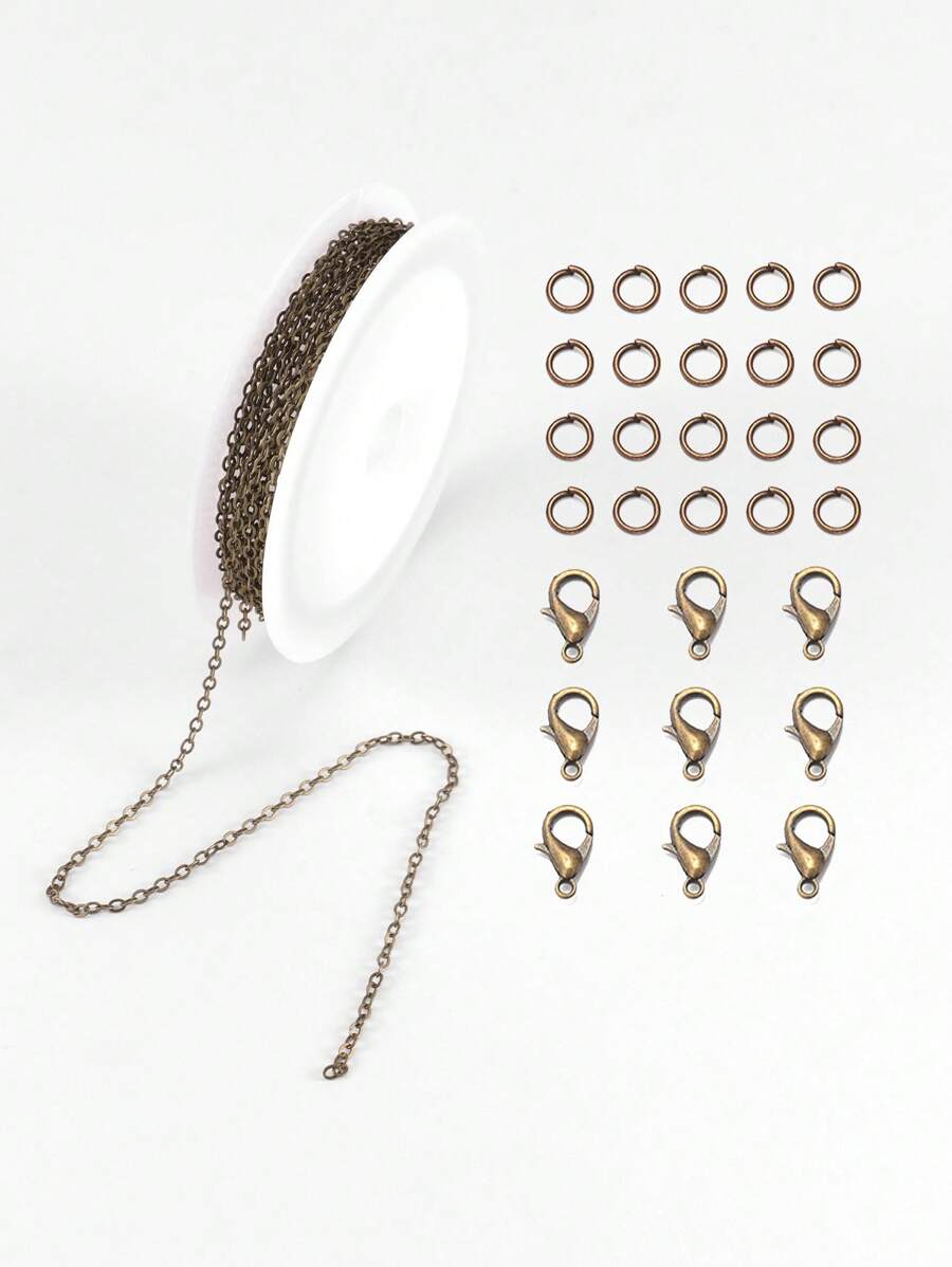 1set Chain & Lobster Clasp DIY Jewelry Accessory - Bronze - View 1